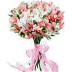 Švelni alstromerijų puokštė