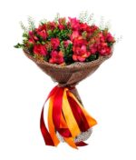 Raudonų frezijų puokštė - Image 2