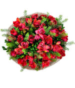 Raudonų frezijų puokštė - Image 4