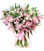 Rausvų alstromerijų puokštė - Image 2