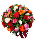 Marga rožių puokštė