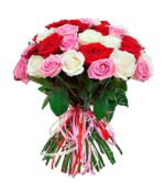 Įvairiaspalvė rožių puokštė - Image 2