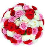 Įvairiaspalvė rožių puokštė - Image 4