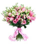 Rausvų eustomų puokštė - Image 2