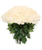 Puokštė 101 balta rožė