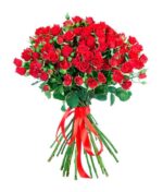 Raudonų krūminių rožių puokštė - Image 2