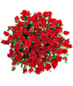 Raudonų krūminių rožių puokštė - Image 4