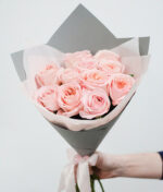 Bijūninių rožių puokštė - pink expression