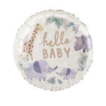 Folinis helio balionas hello baby su gyvunėliais