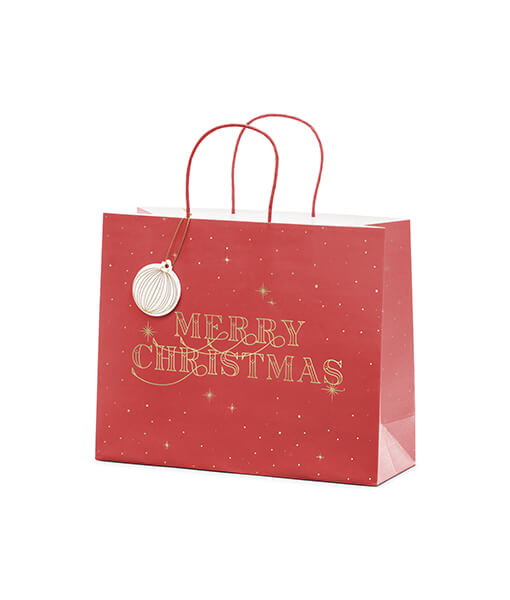 Kalėdinis raudonos spalvos dovanų maišelis Merry Christmas