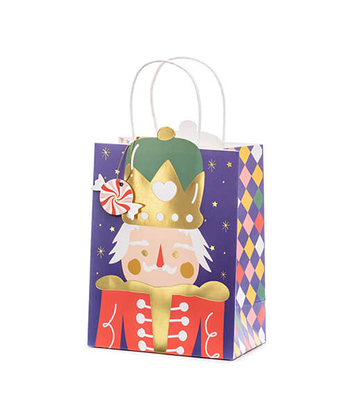 Kalėdinis dovanų maišelis spragtukas, violetinis