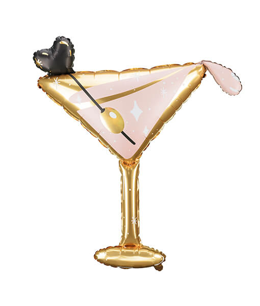 Folinis helio balionas taurės, kokteilio formos