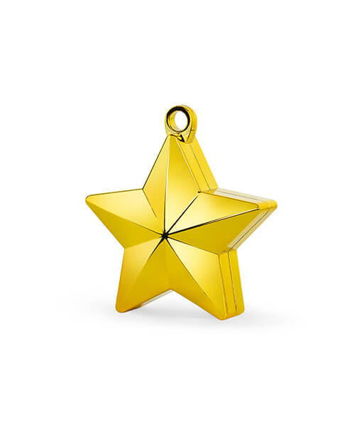 Balionų svarelis žvaigždutės formos auksinės spalvos