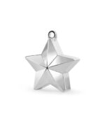 Balionų svarelis žvaigždutės formos sidabrinės spalvos