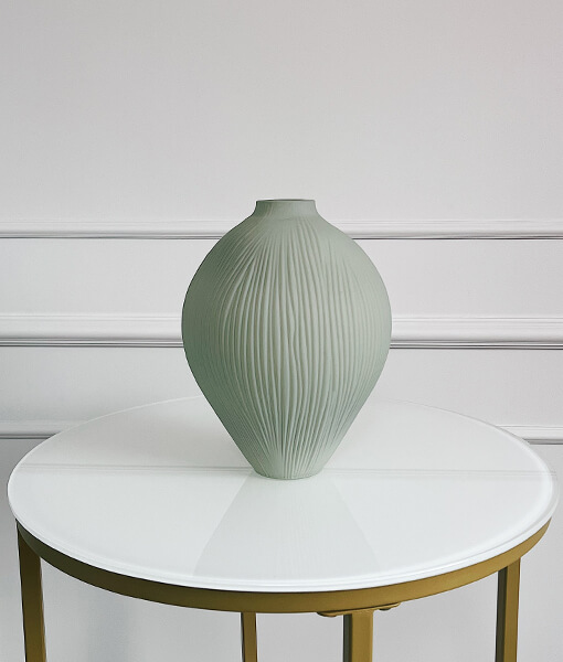 Stiklinė vaza Forest Mist žalsvos spalvos