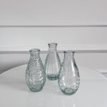 Mažų stiklinių vazų rinkinys „Mini Bloom Trio“